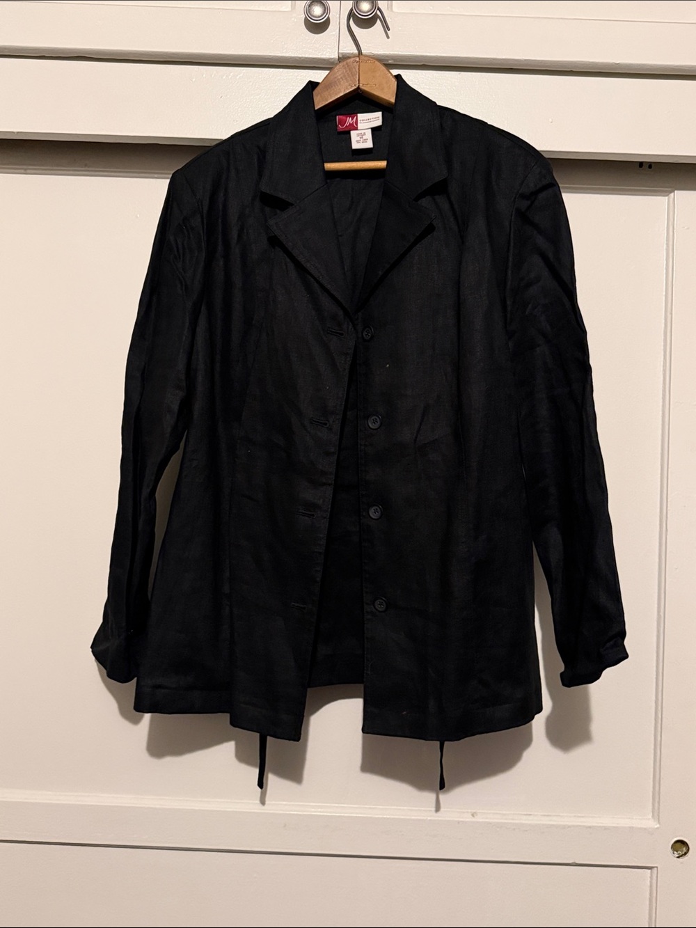 JM Collection Black Button-Front Women's Blazer Jacket